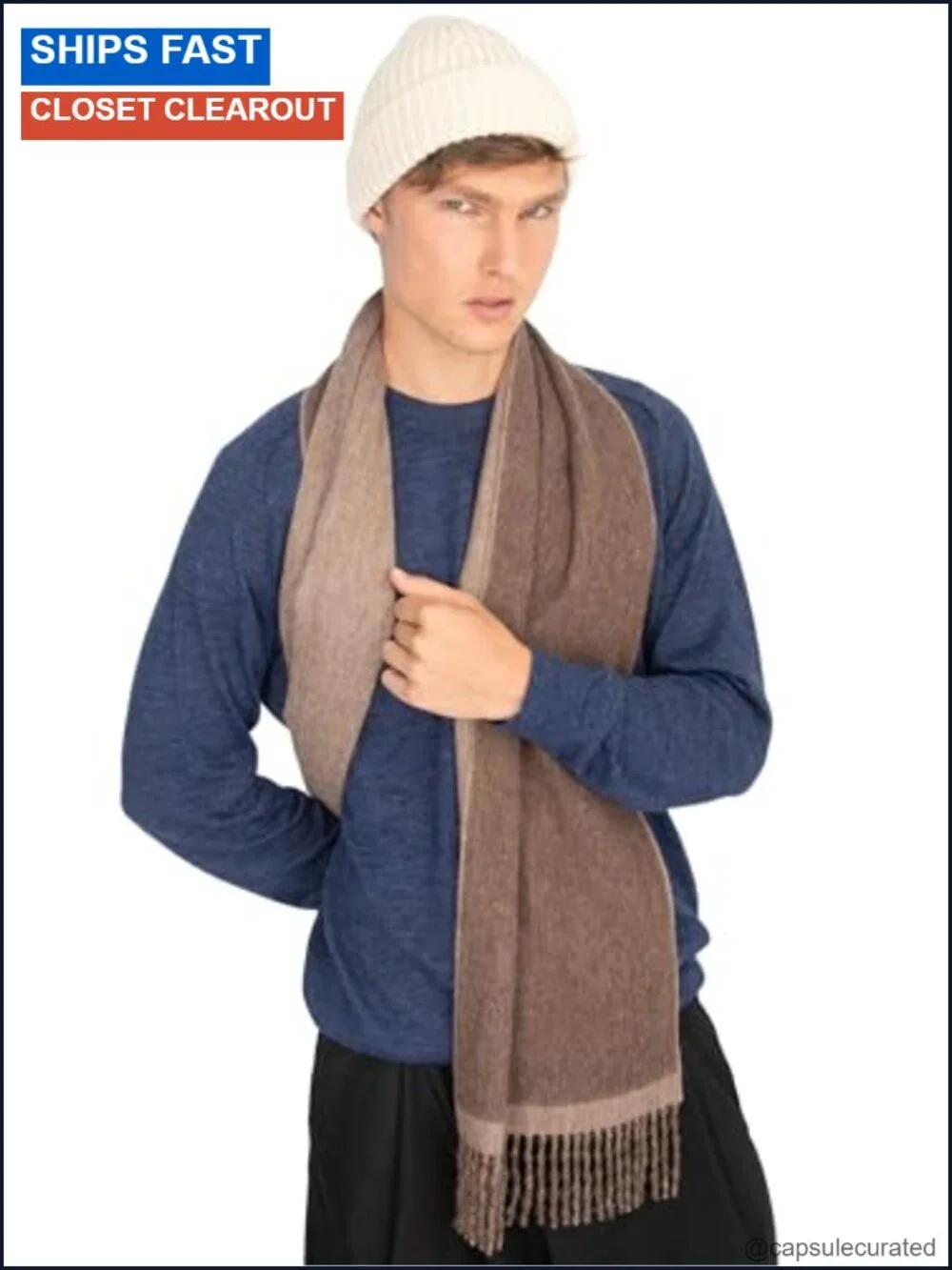 100% Baby Alpaca Winter Scarf Unisex 71x12 Ethical Peru